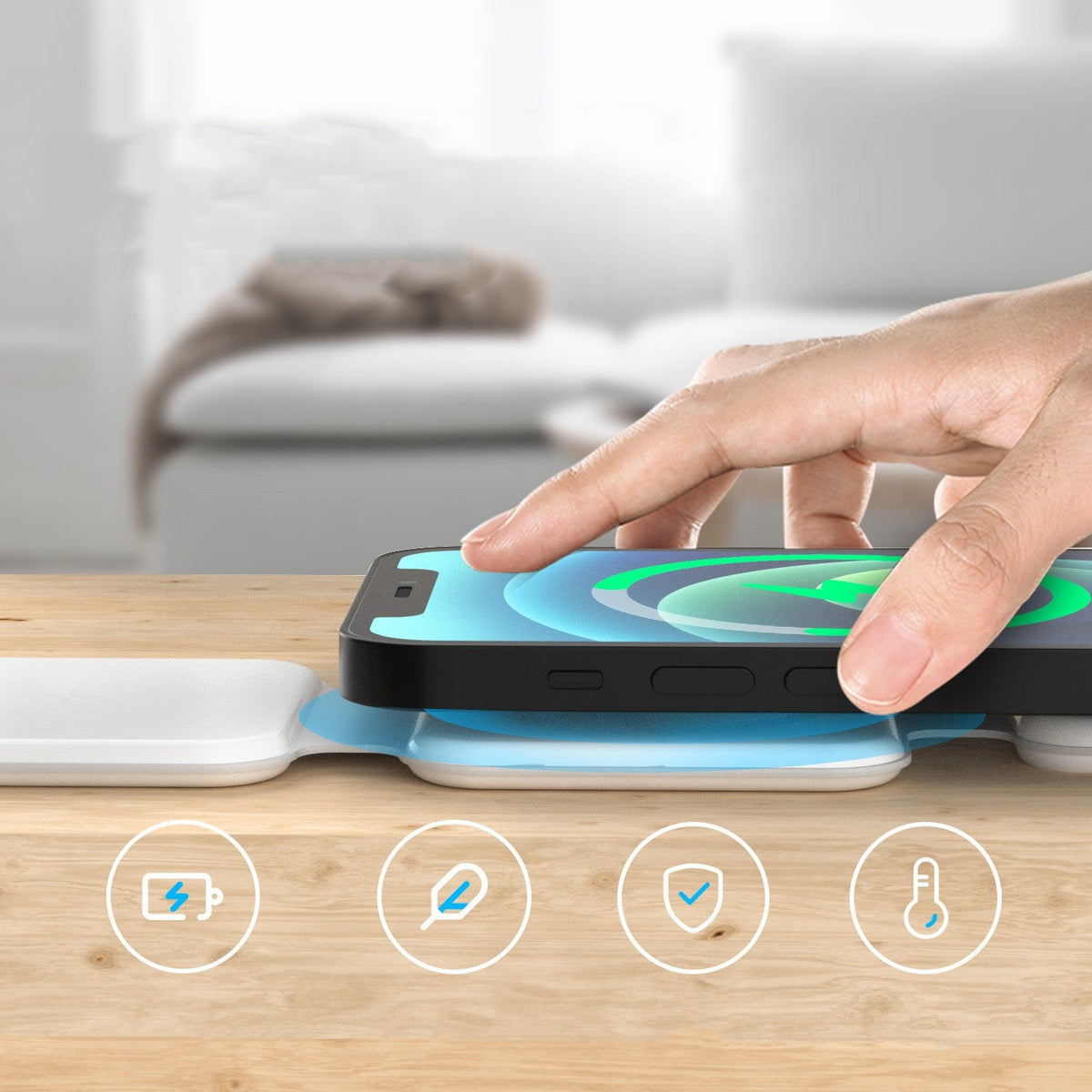 Foldable 3-in-1 Magnetic Wireless Charger