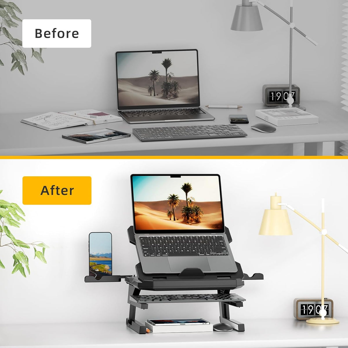 360° Laptop & Phone Desk Stand