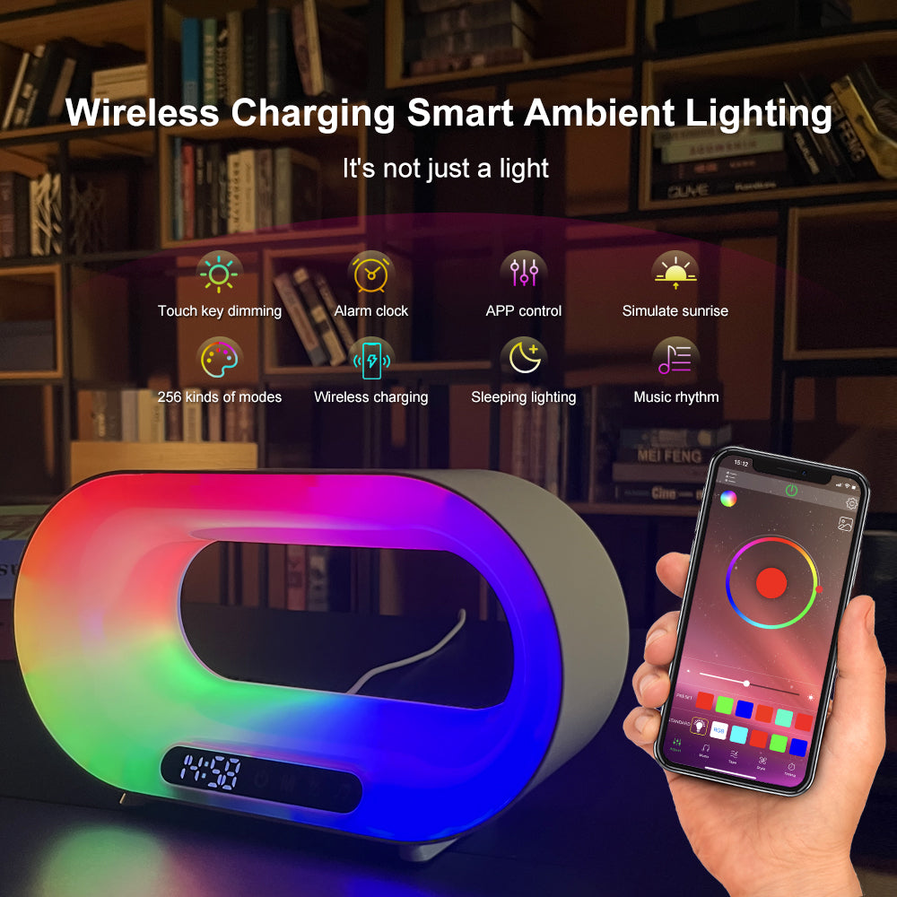 3-in-1 RGB Charging Lamp & Alarm Clock