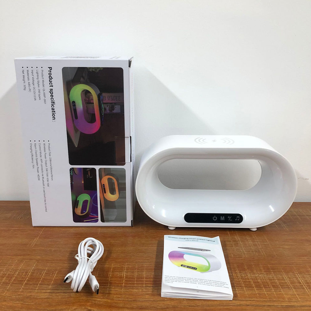 3-in-1 RGB Charging Lamp & Alarm Clock