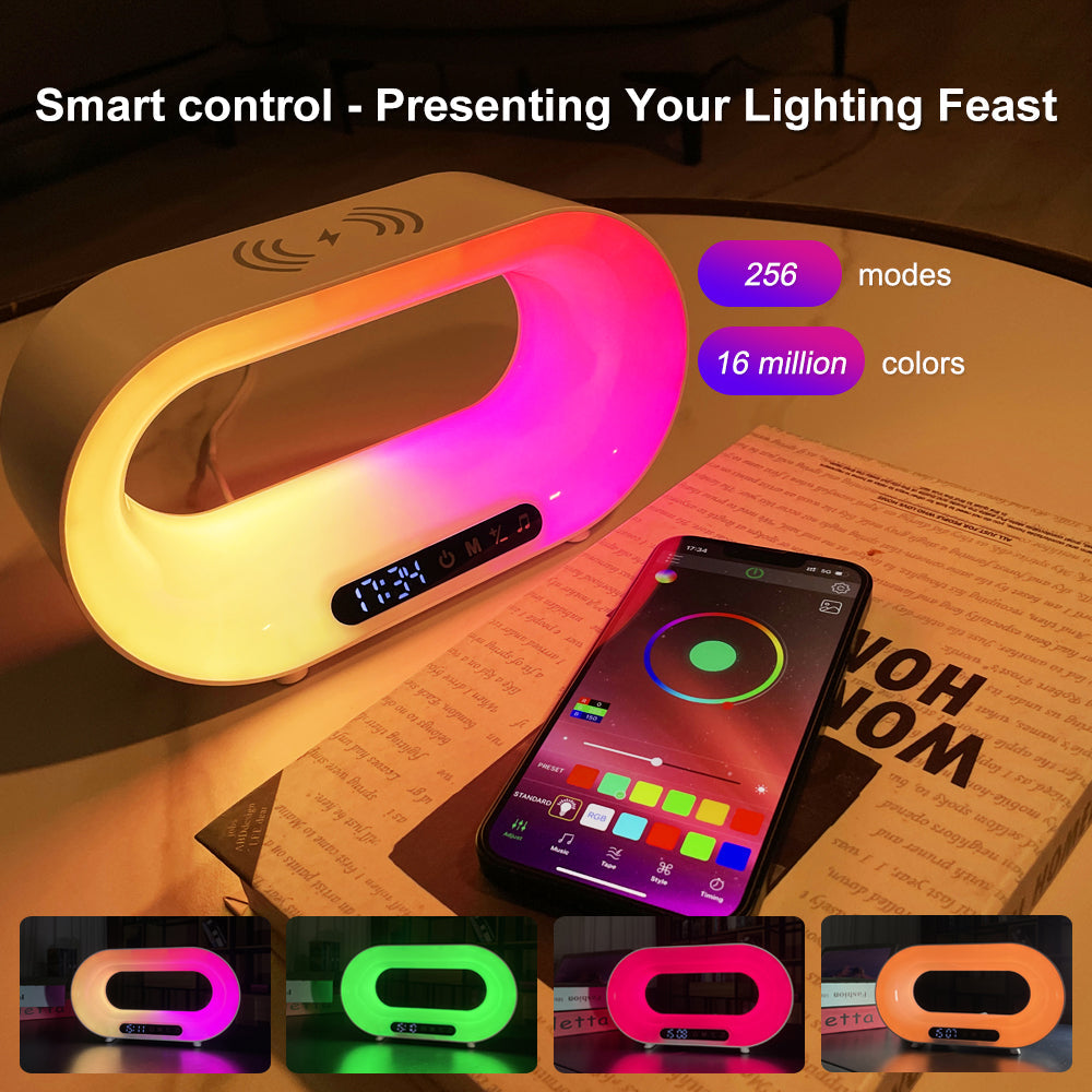 3-in-1 RGB Charging Lamp & Alarm Clock