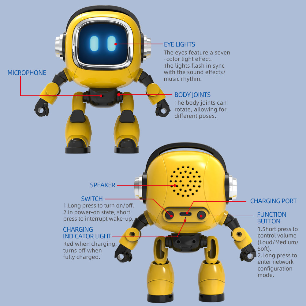 Tech Star AI Robot – Voice-Controlled Learning & Companion Toy for Kids