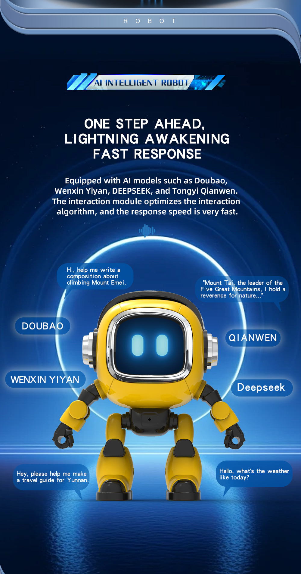 Tech Star AI Robot – Voice-Controlled Learning & Companion Toy for Kids