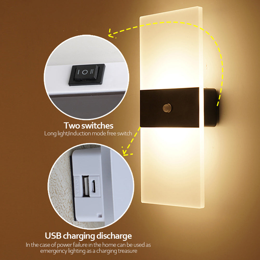 Rechargeable USB Wall Light